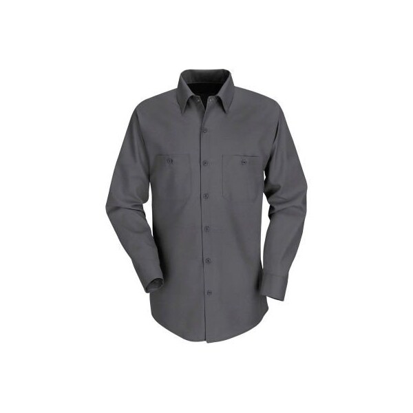 Red Kap Men's Industrial Work Shirt Long Sleeve Charcoal Long-M SP14